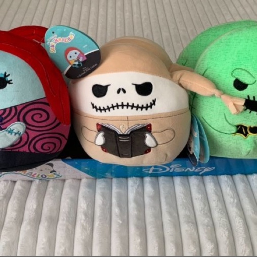 Disney Squishmallows Plush Set - Blue, Beige, Green